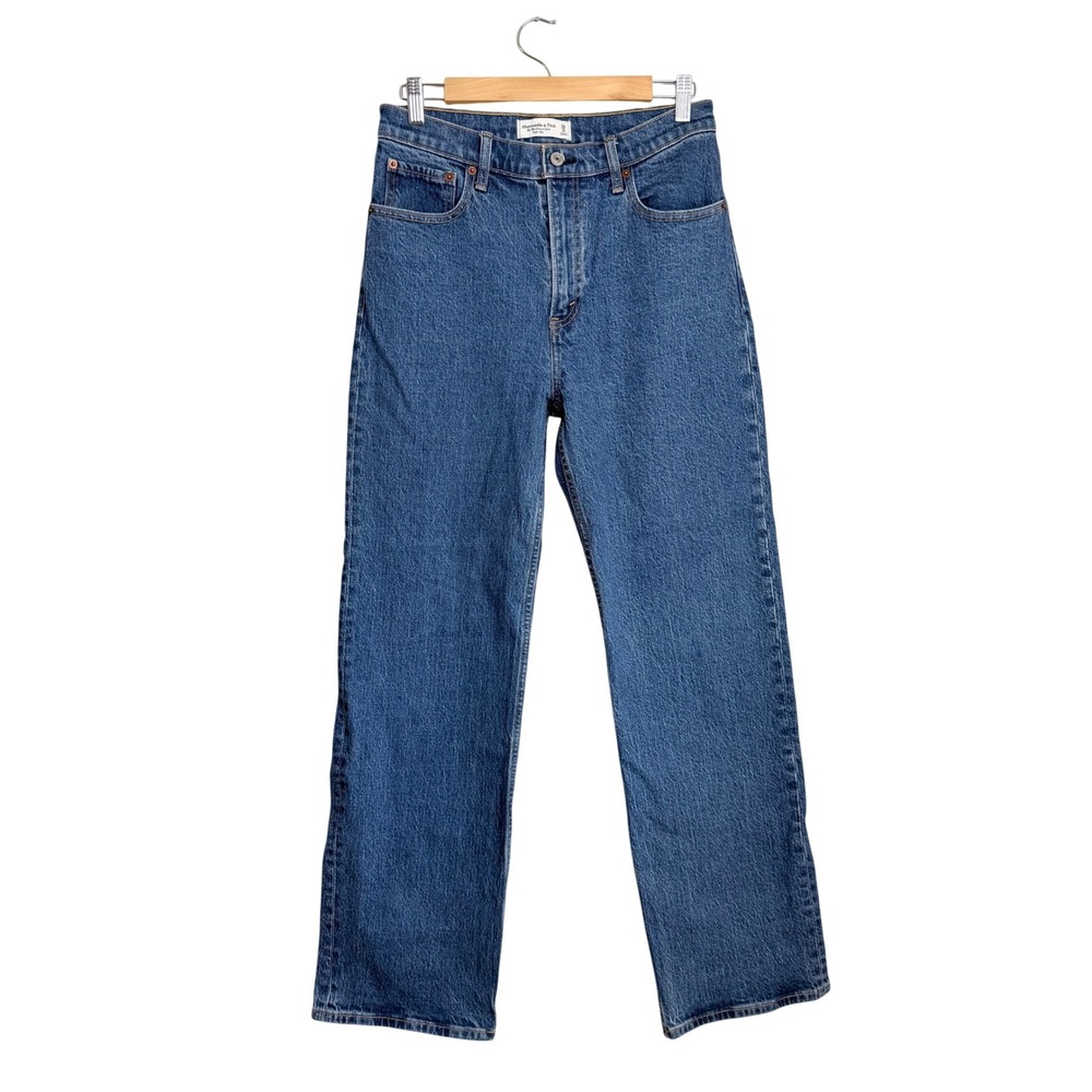 Abercrombie & Fitch The 90s Relaxed Jean High Rise Medium Wash Denim Size 28 6R